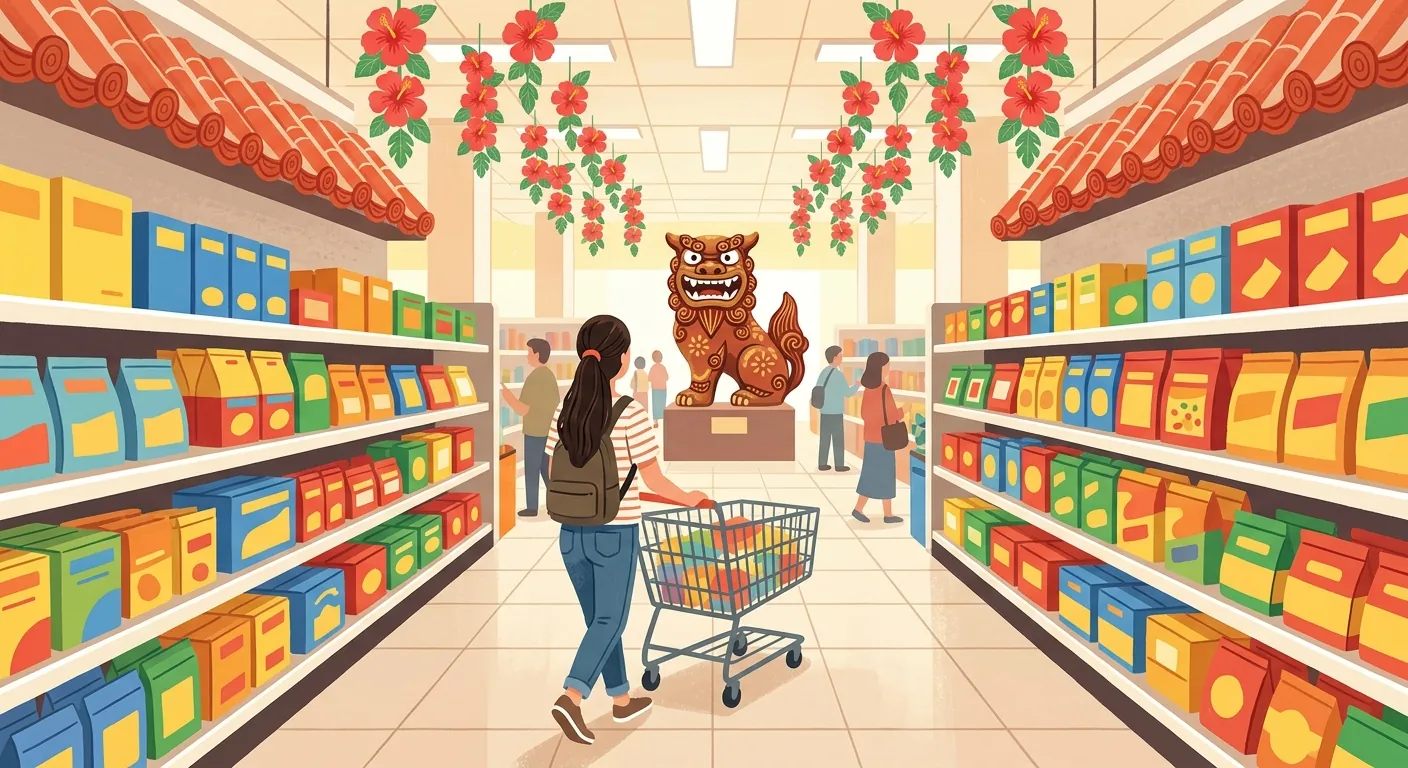 文章封面，呈現大型折扣店的購物情境