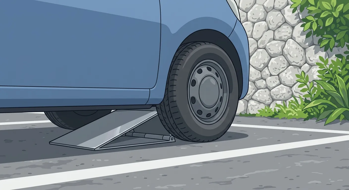 說明鎖板式投幣停車場的鎖板位置