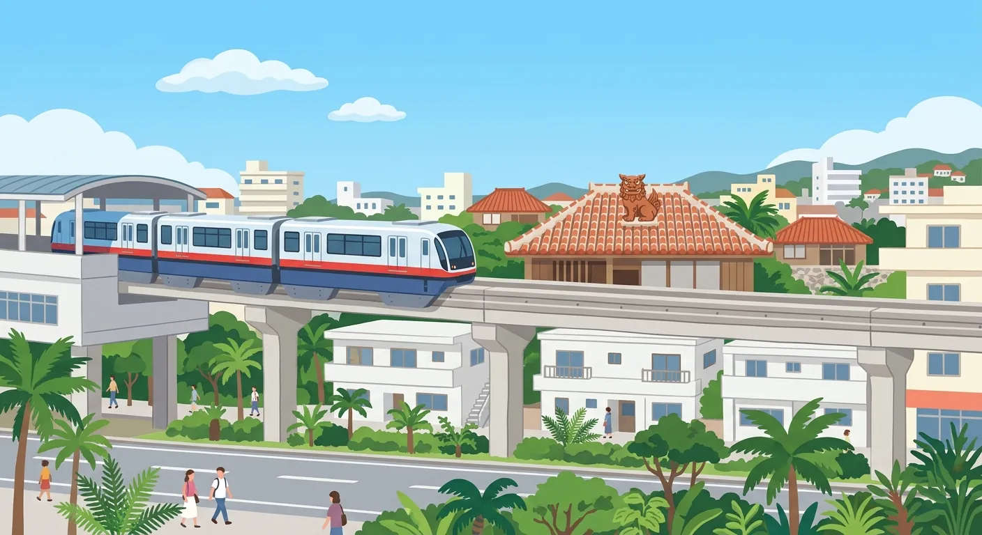 主視覺，呈現那霸市區的單軌電車高架軌道