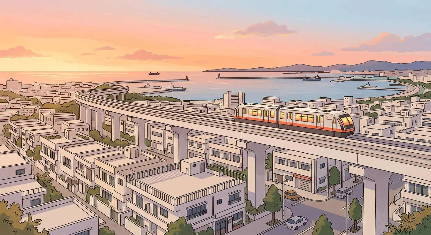 沖繩行程分區概念，那霸市區與單軌電車高架軌道