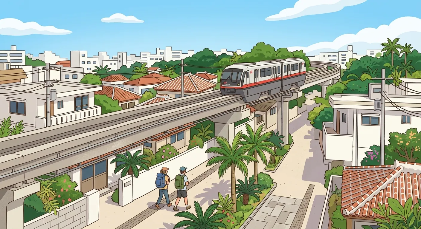 主視覺，呈現不開車在那霸用單軌加步行移動